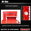 Barra magnética organiz. brocas 1/4pulg rojo/negro