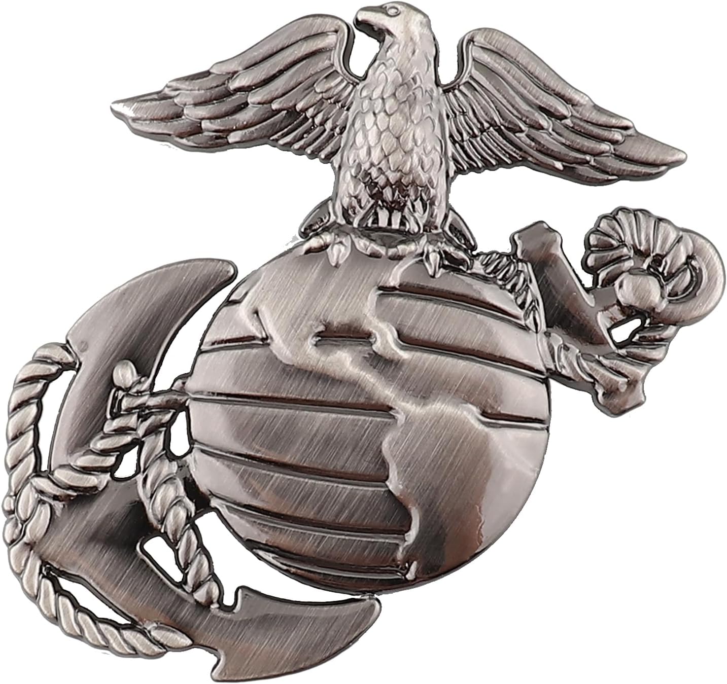 Emblema Cuerpo de Marines halcón adhesivo para auto y moto Gunmetal