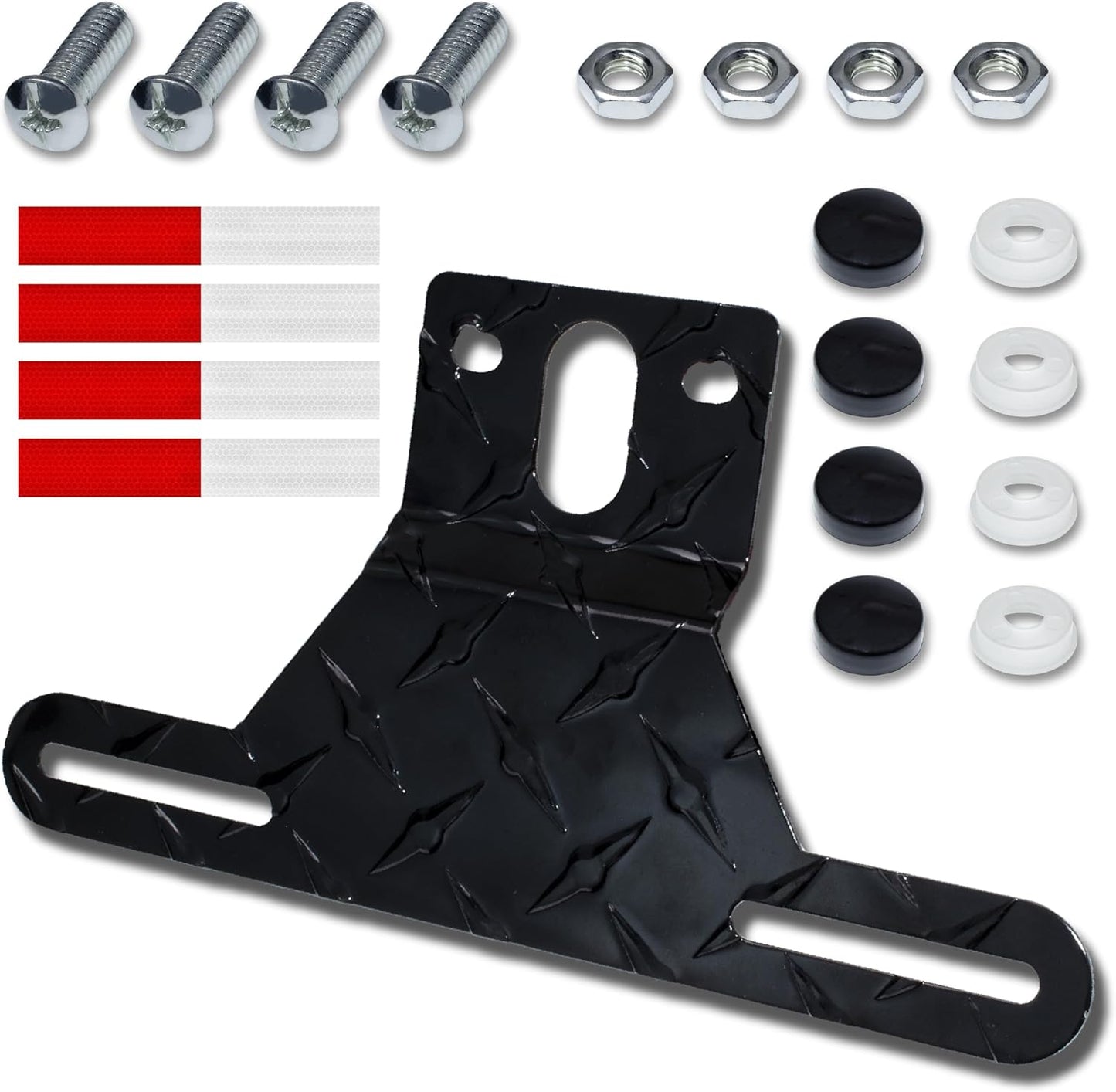 Kit soporte matrícula remolque adhesivo reflectante RV barco