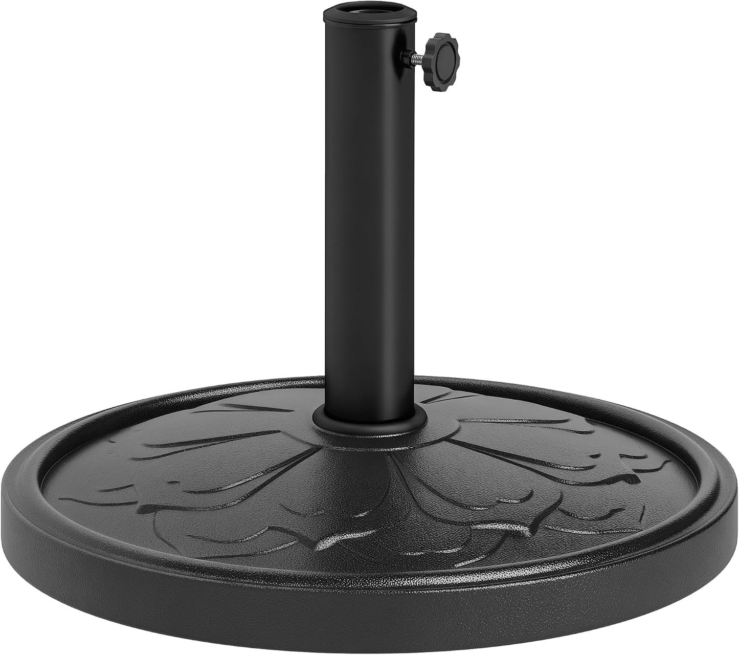 Base redonda sombrilla patio resina 26lb soporte 1.3/1.5/1.9