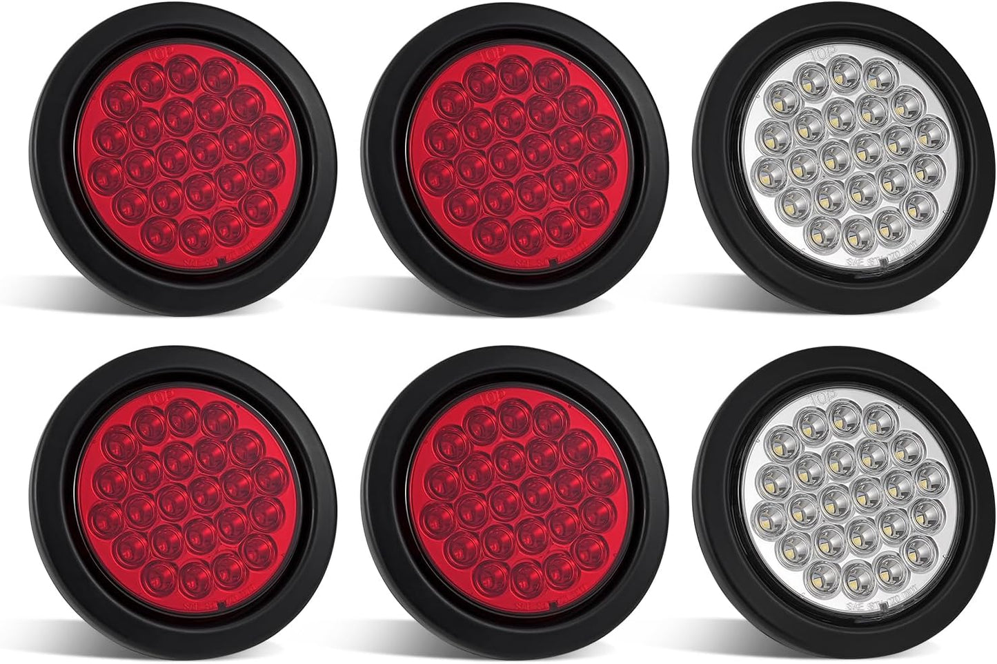 6 Luces Traseras LED 4pulg para Remolque 12V