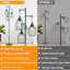 Lámpara pie regulable forma árbol 3 cabezas lágrima LED