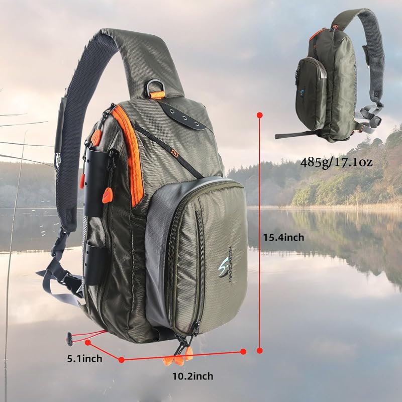 Bolsa hombro pesca con mosca senderismo caza