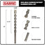 Broca SDS MAX 1-3/8x15 pulg carburo ladrillo hormigon