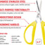 Tijeras cocina multiusos asas cómodas amarillo pack 2