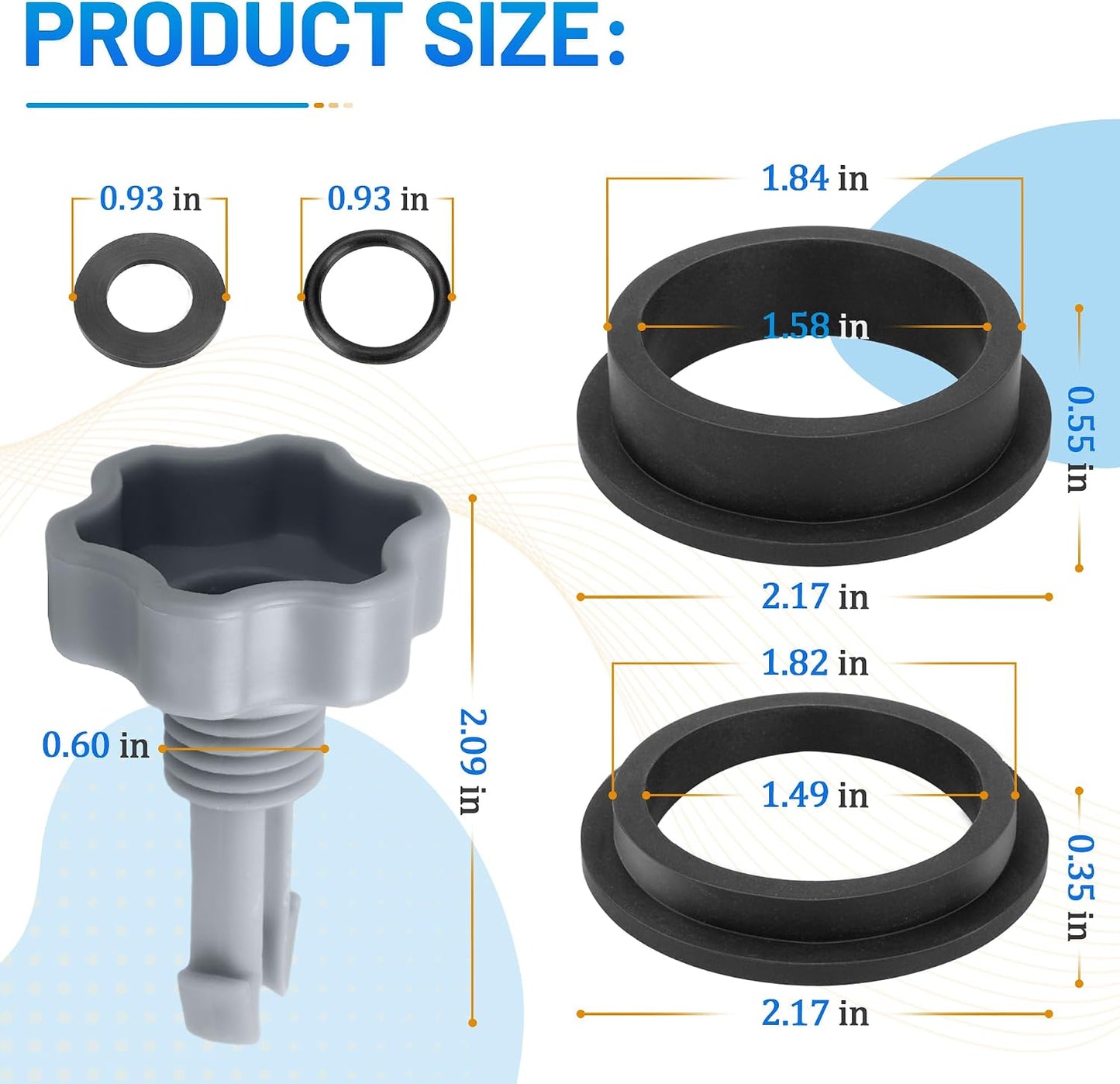 Kit juntas sello bomba filtro arena comp Intex con válvula