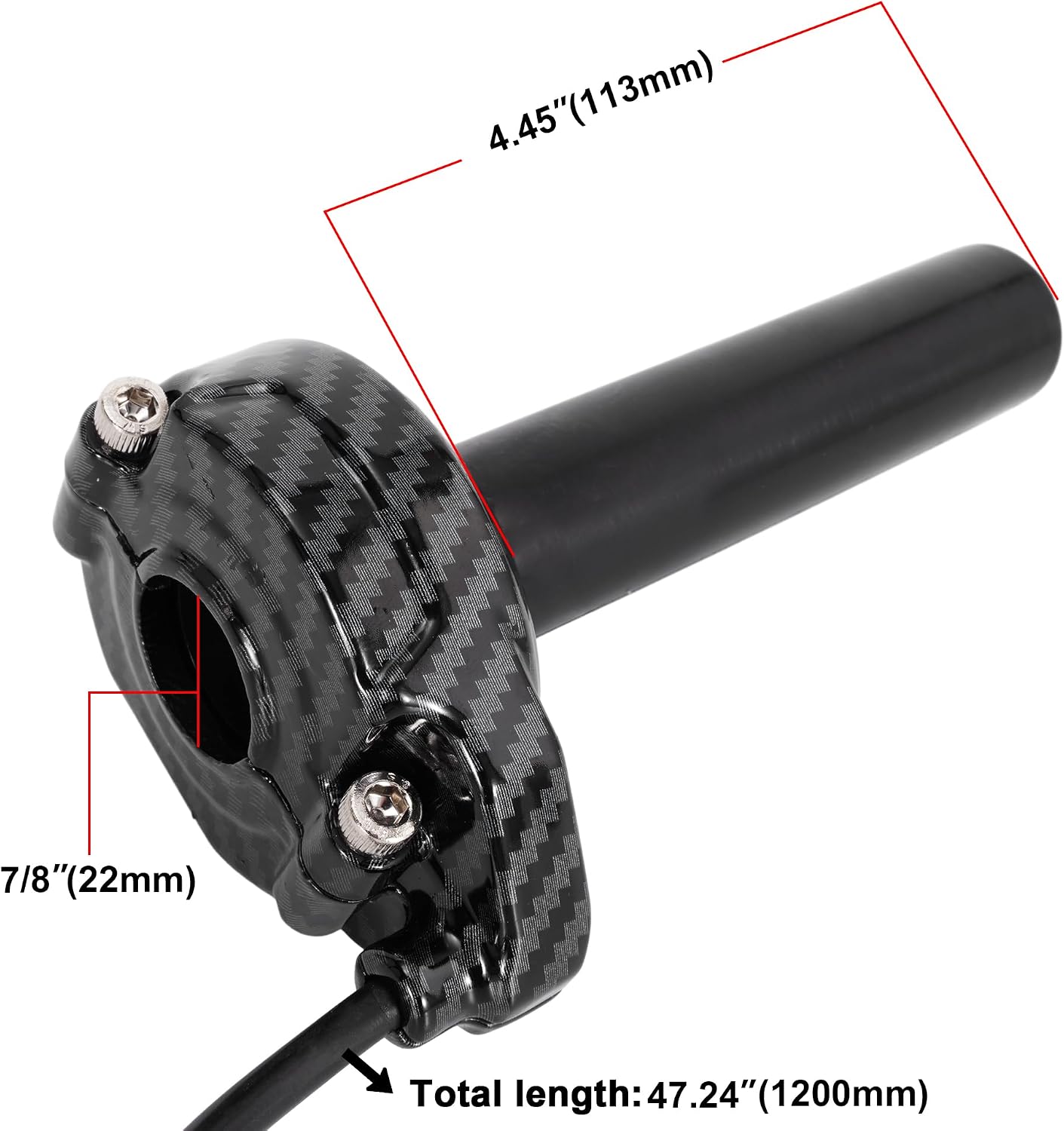 Mango acelerador bicicleta eléctrica Surron fibra carbono