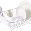 Set 2 Pzas Escurridor Platos Metal Soporte Utensilios Blanco