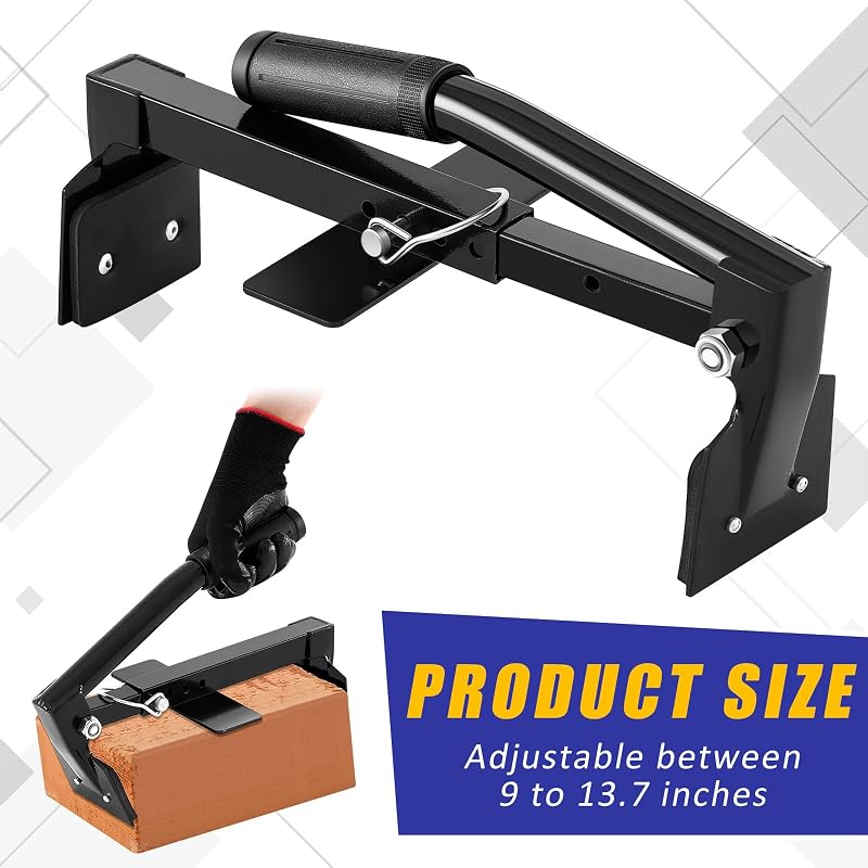 Set pinzas ladrillo ajustables 9-13.7" mango goma negro