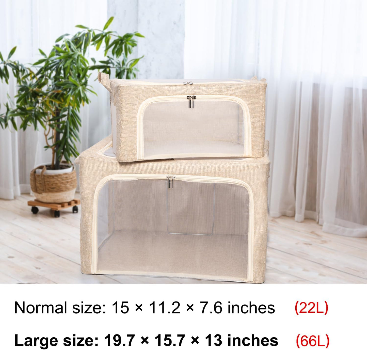 Bolsas almacenamiento cachemira 66L con cedro transpirable