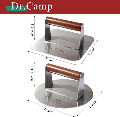 Aplastador de carne acero inox 7pulg