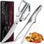 Juego tijeras y pinzas acero inox plateadas cocina