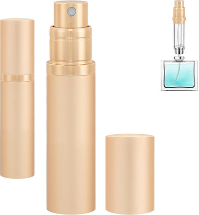 Botella recargable perfume viaje 0.2oz dorado moderno