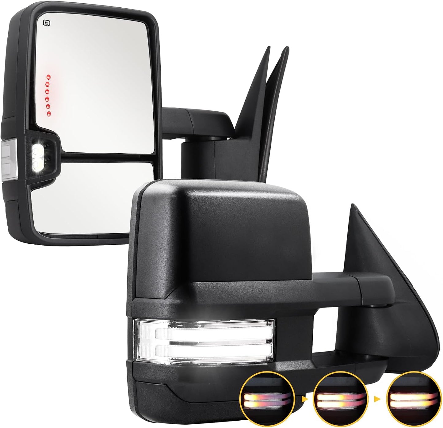 Espejos remolque con luces señal Chevy GMC