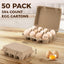 Pack 50 cajas huevos 3x4 reutiliz. almacenamiento
