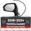 Espejo lateral conductor comp Toyota Camry 18-24 negro