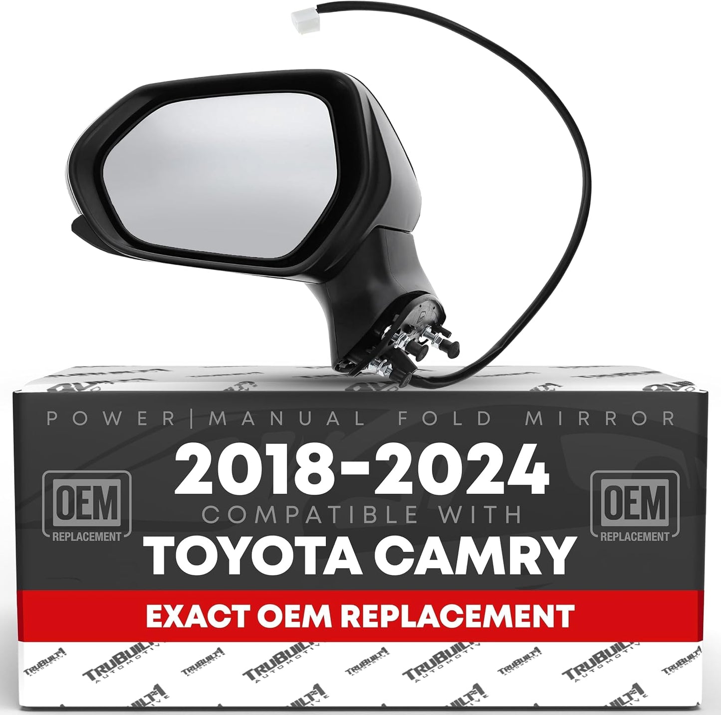 Espejo lateral conductor comp Toyota Camry 18-24 negro