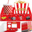 Bandejas aperitivos 48 pzas 24 temáticas cine 24 bolsas palomitas