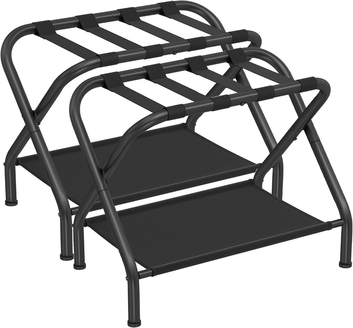 Portaequipajes 2en1 tela acero plegable 27x15x20" negro