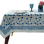 Mantel rectangular algodón estampado 70x118pulg azul y verde