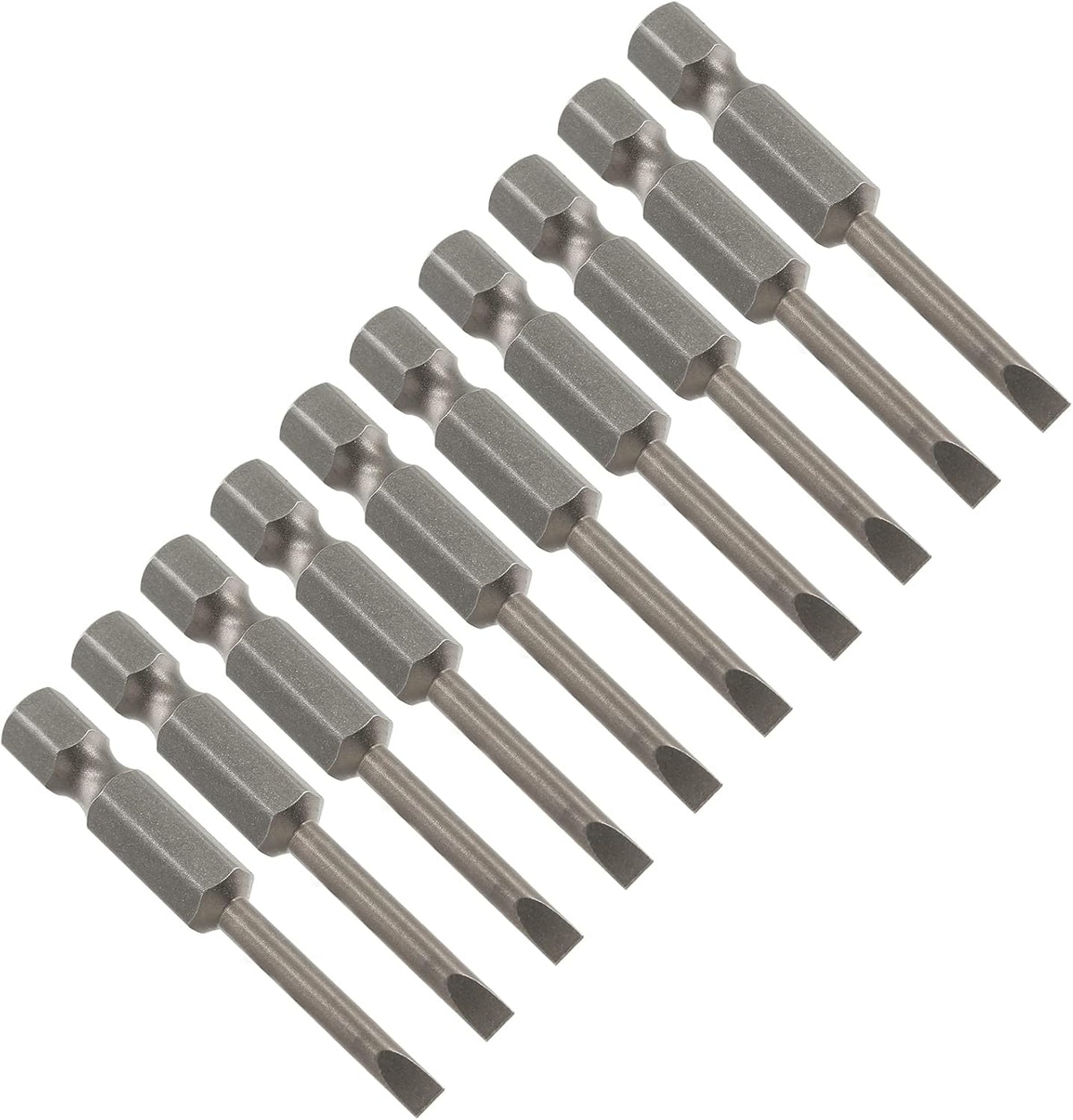 10 Pzas Puntas Destornillador Magnéticas SL4 1/4pulg