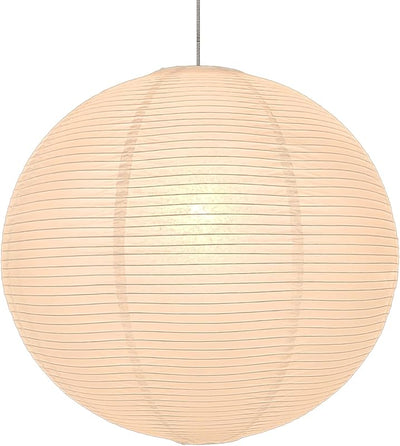 Pantalla lámpara redonda papel arroz blanco plegable 55cm