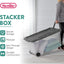 2 Cajas Apilables Plástico Transparente 160qt con Tapas