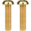 Tornillos cabeza botón M8x30mm dorado set 4
