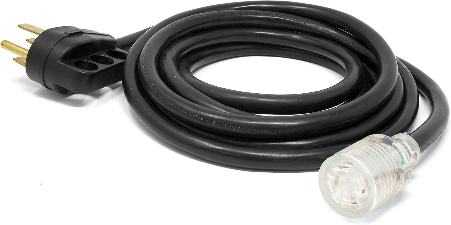 Cable extensión generador 15 pies negro