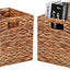2 Pzas Cestas Mimbre 11x11" Plegables
