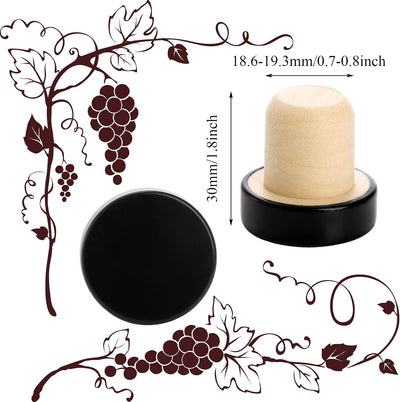 100 Tapones Corcho Forma T Reutilizables Negro