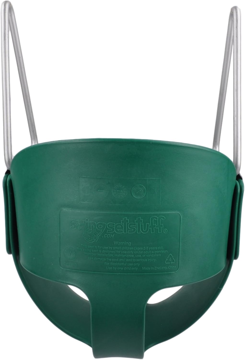 Columpio Full Bucket con cadenas y logotipo SSS verde