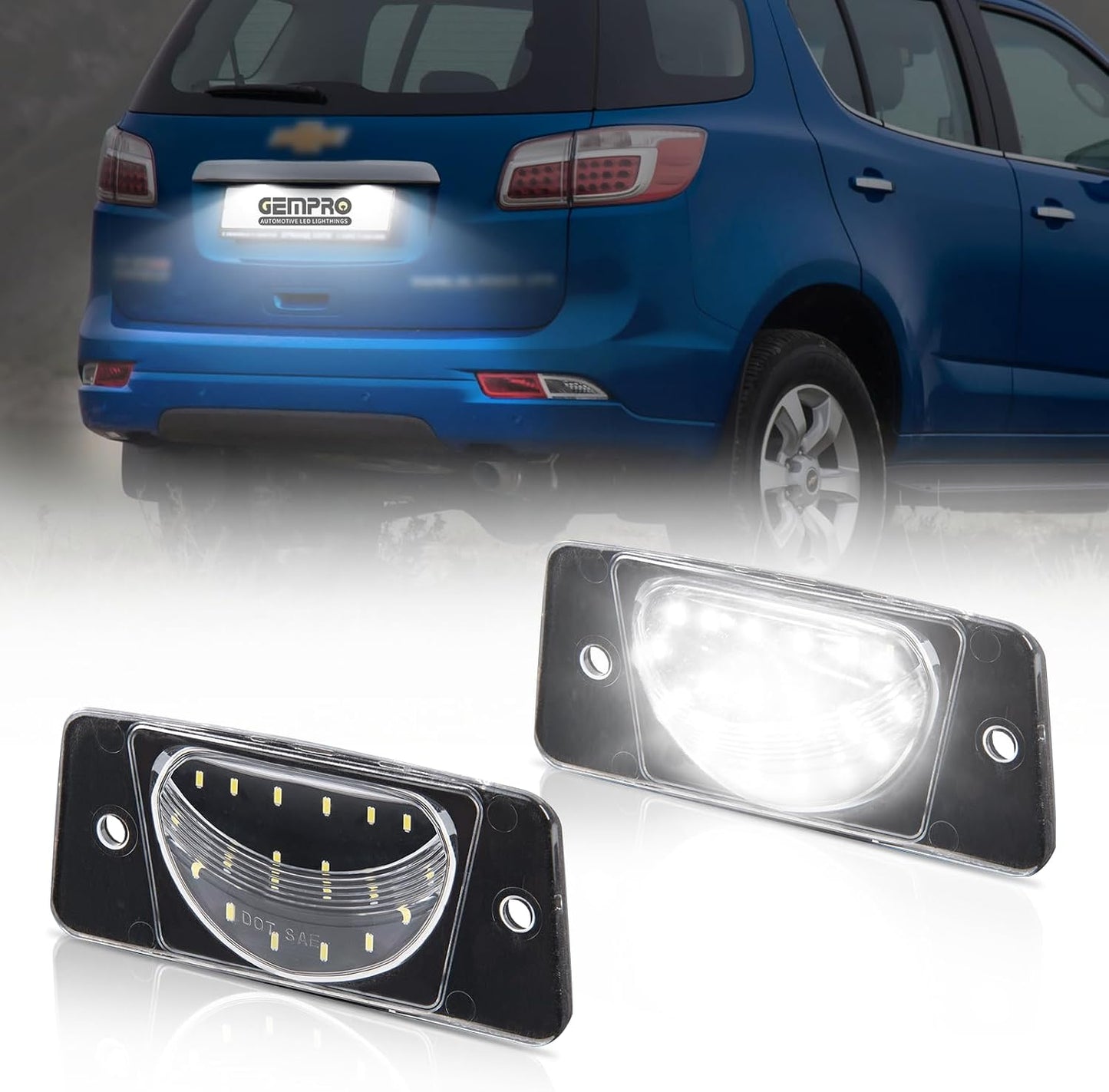 Lámpara LED placa matrícula comp Chevy Trailblazer GMC
