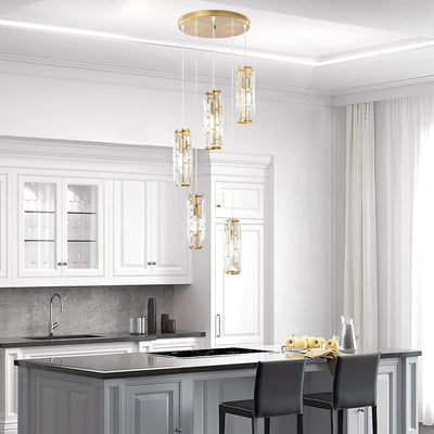 Lámpara colgante moderna 5 luces cocina comedor