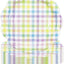 50 Platos Papel Festoneados 7pulg Cuadros Colores