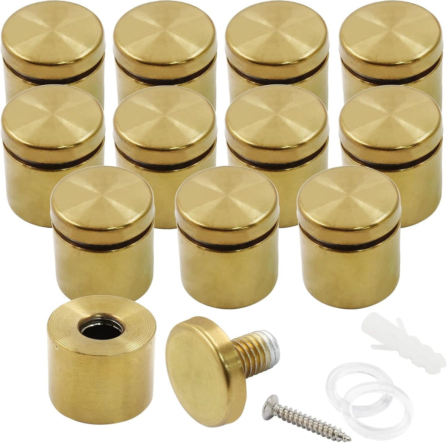 Tornillos separadores para letreros 1x1 12 pzas kit montaje