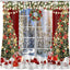 Cortina ducha Navidad con ventana resistente agua
