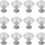 12 Pomos Cristal Forma Diamante para Cajones y Armarios
