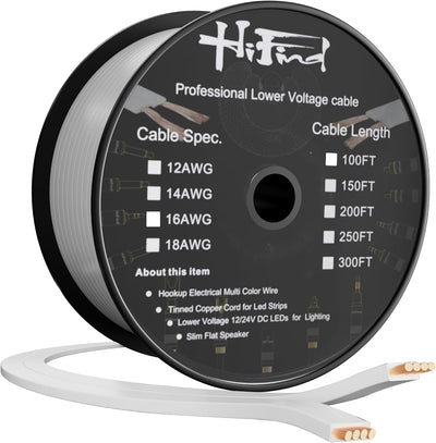 Cable altavoz plano 16 AWG 100pies CL2 flexible