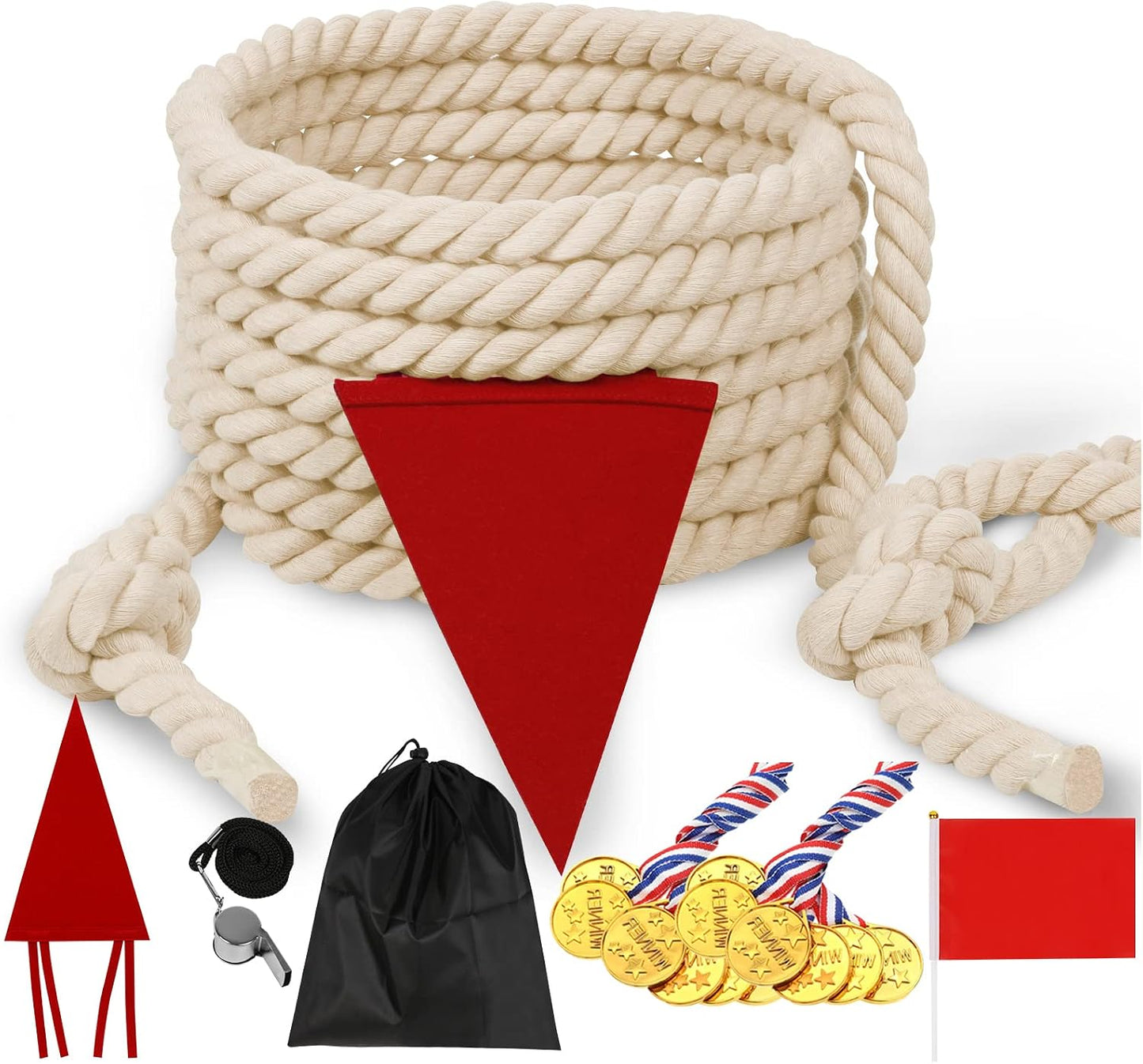 Cuerda tira y afloja 25ft para set familiares y picnic
