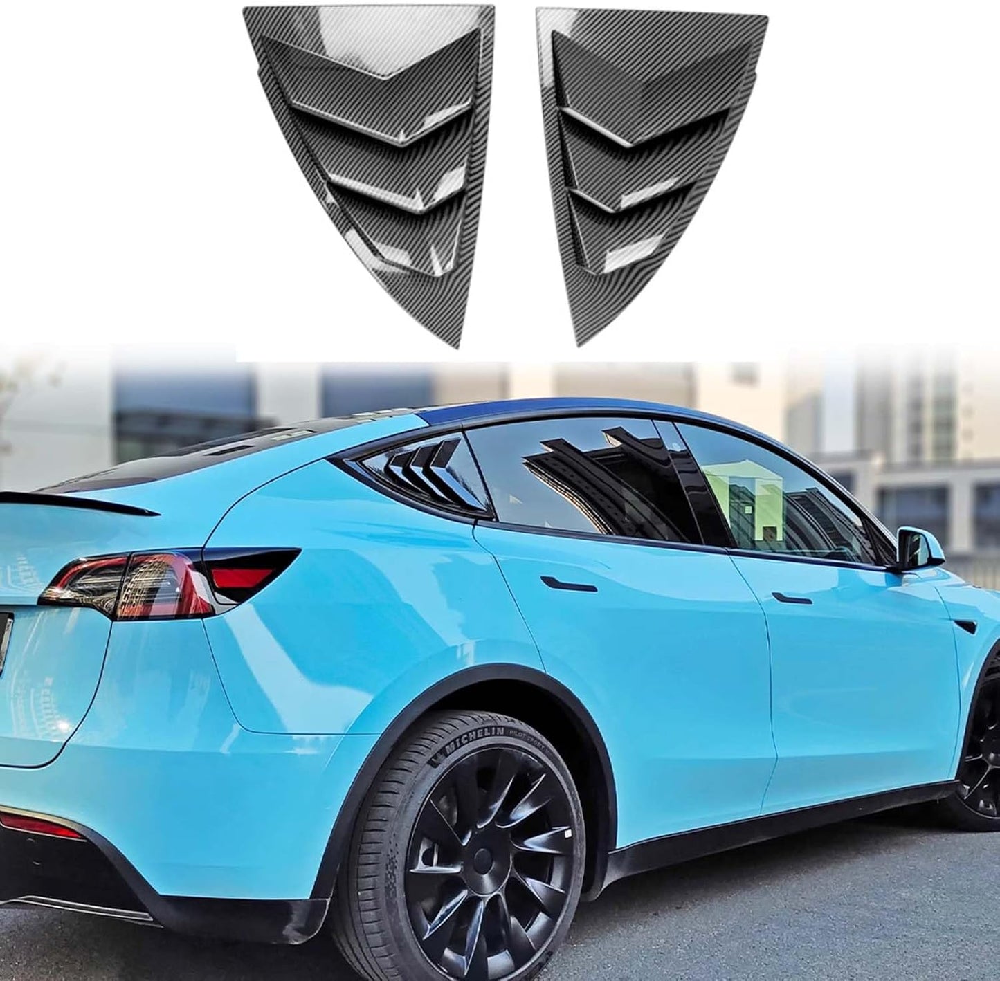 Cubierta ventana lateral Tesla Y 2019-25 estilo deportivo
