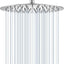 Cabezal regadera lluvia 30cm cromado acero inox