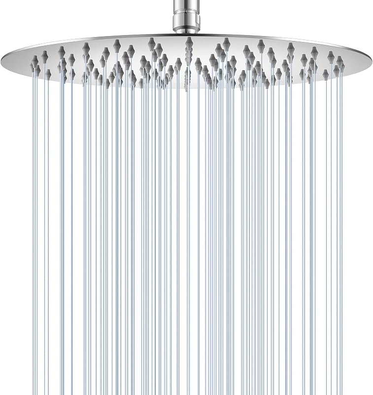 Cabezal regadera lluvia 30cm cromado acero inox