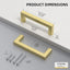 20 Manijas Gabinete Oro Cepillado 3-3/4" Tornillos Incluidos