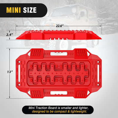 Tablas tracción 4X4 mini para barro arena nieve 2pcs rojo