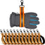12 Correas Guante Bombero Naranja Reflectantes