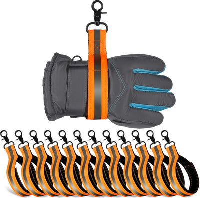 12 Correas Guante Bombero Naranja Reflectantes