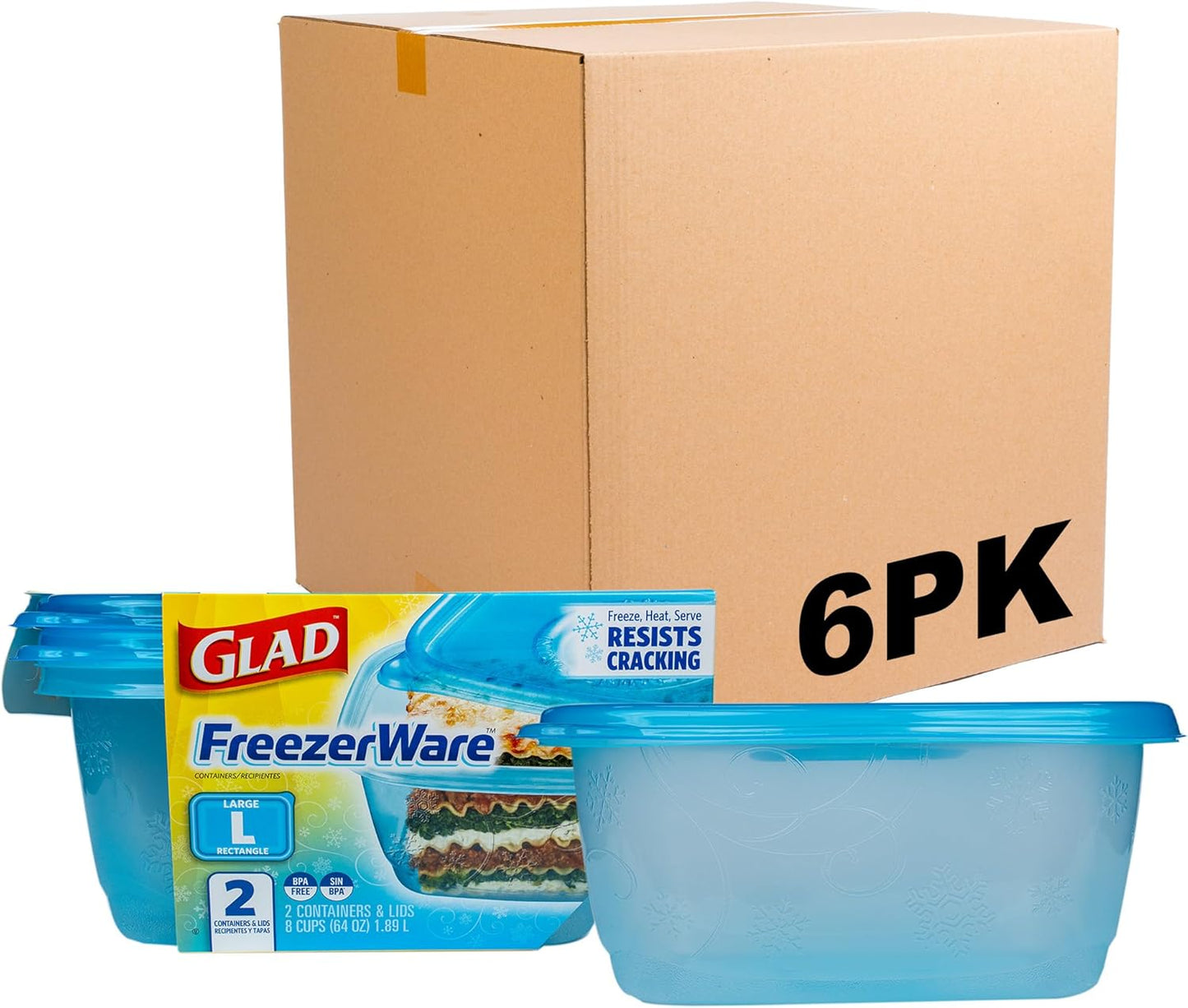 Recipientes alimento sin BPA 64oz para congelar
