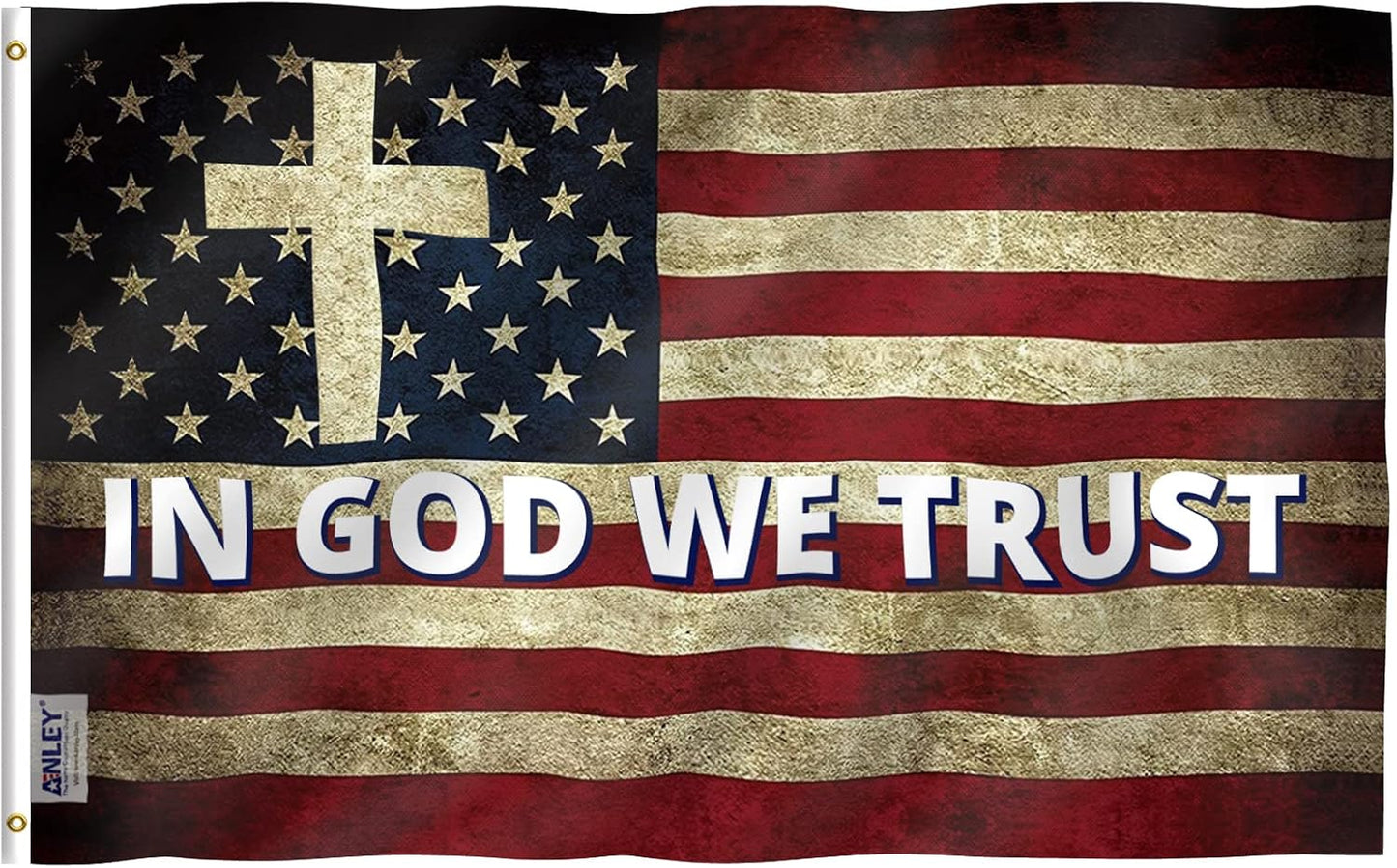 Bandera 3x5ft In God We Trust poliéster doble costura