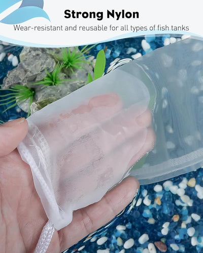8 Pzas Bolsa Filtro Acuario 150micrones Malla Resinas Carbón